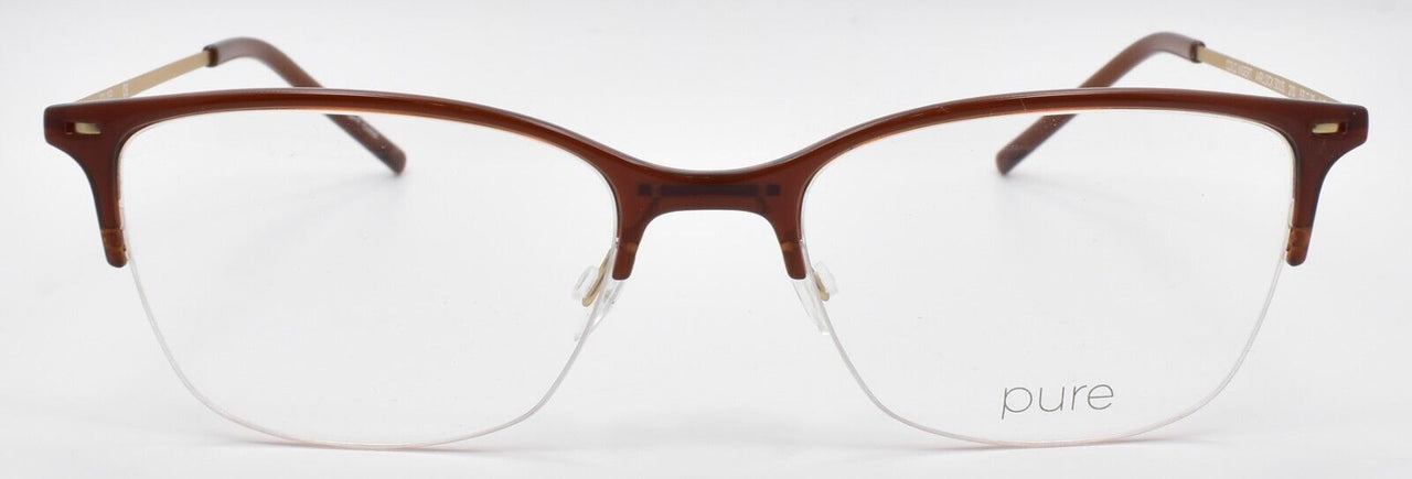 Marchon Airlock 3005 210 Women's Eyeglasses Frames Half-rim 53-18-145 Dark Brown