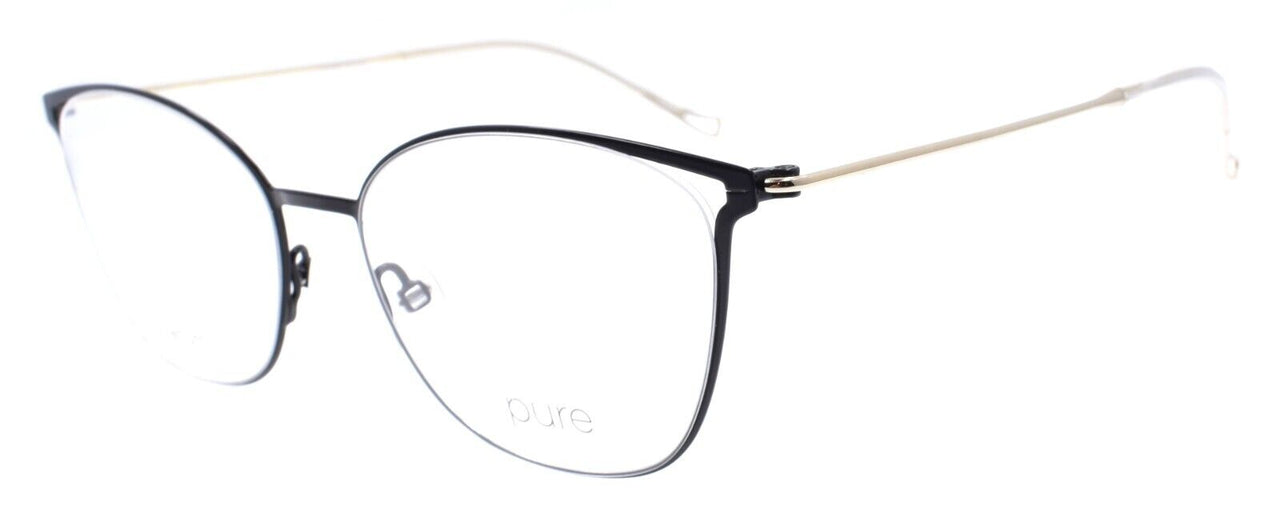 Marchon Airlock Pure P-5004 001 Women's Glasses Frames Titanium 51-17-140 Black