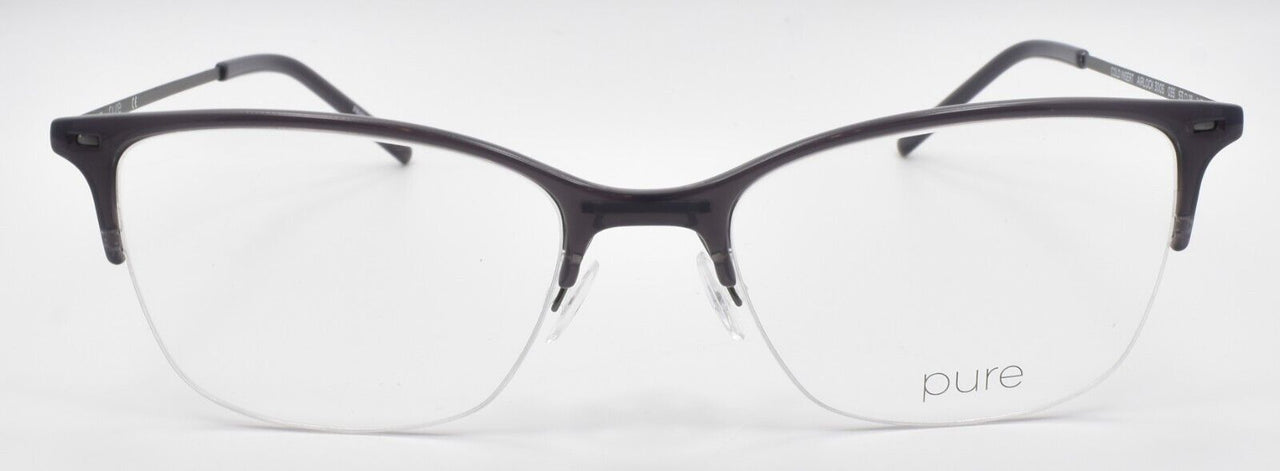 Marchon Airlock 3005 035 Women's Eyeglasses Frames Half-rim 53-18-145 Dark Grey