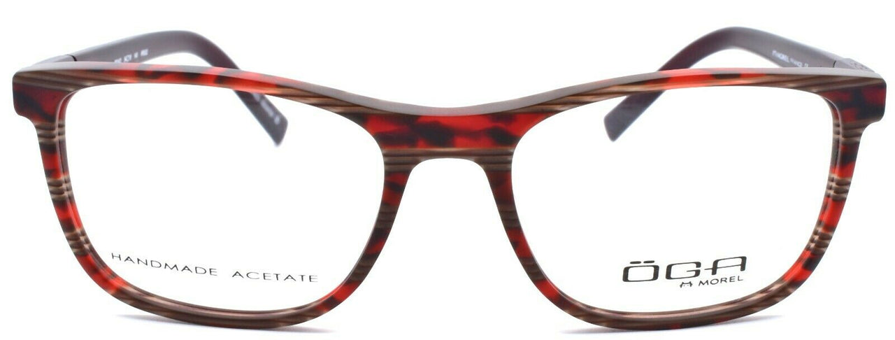 2-OGA by Morel 8314O RR032 Men's Eyeglasses Frames 54-18-140 Dark Red-3604770905724-IKSpecs