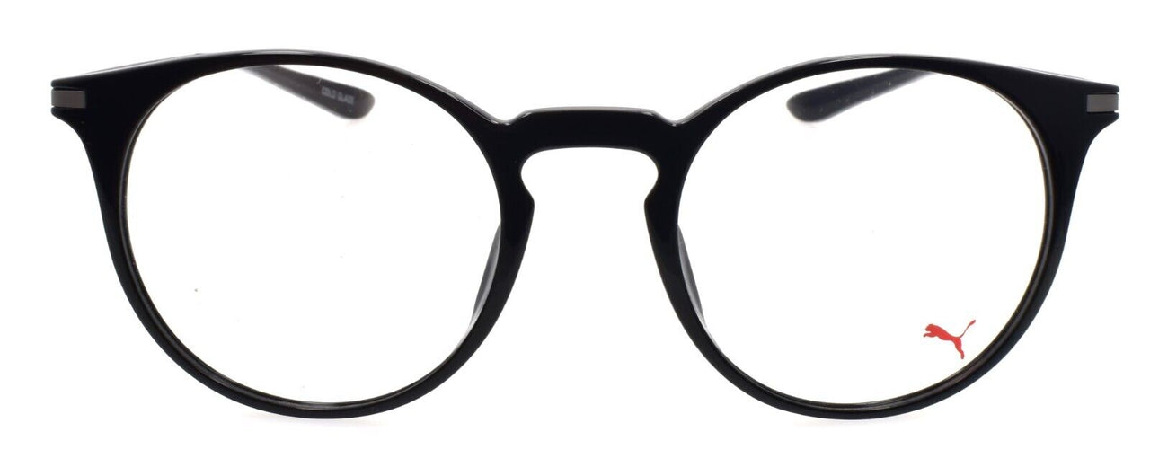 PUMA PU0116O 001 Eyeglasses Frames Round 49-20-145 Black / Silver