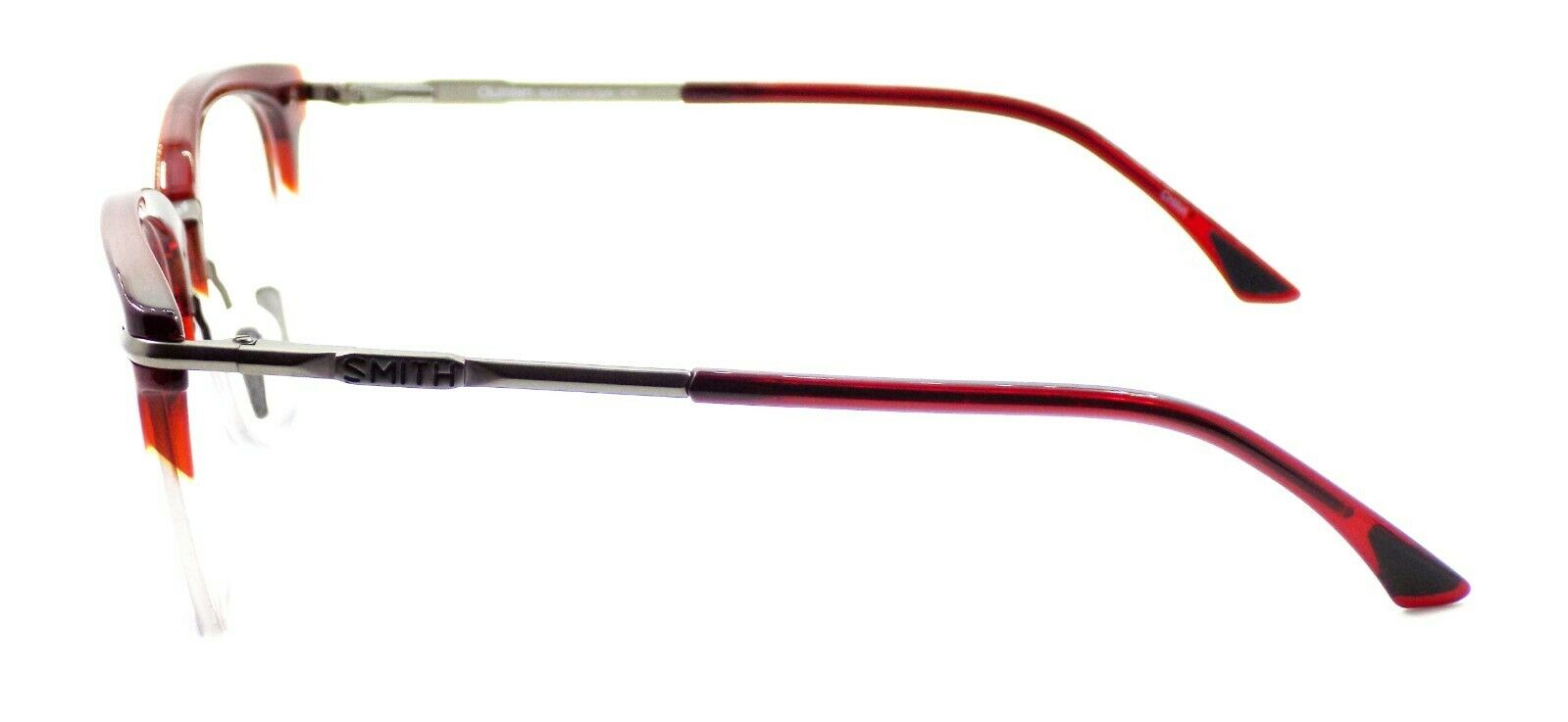 3-SMITH Optics Quinlan IOX Unisex Eyeglasses Frames 51-19-140 Red Crystal Split-716737723005-IKSpecs