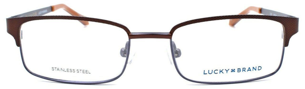 2-LUCKY BRAND D801 Kids Eyeglasses Frames 46-16-125 Brown-751286282405-IKSpecs