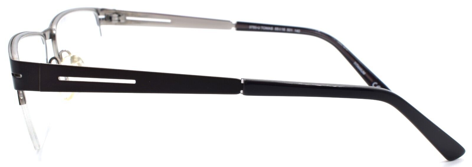 3-Skaga 3750-U Tomas 501 Men's Glasses Frames Half Rim TITANIUM 55-16-140 Black-IKSpecs