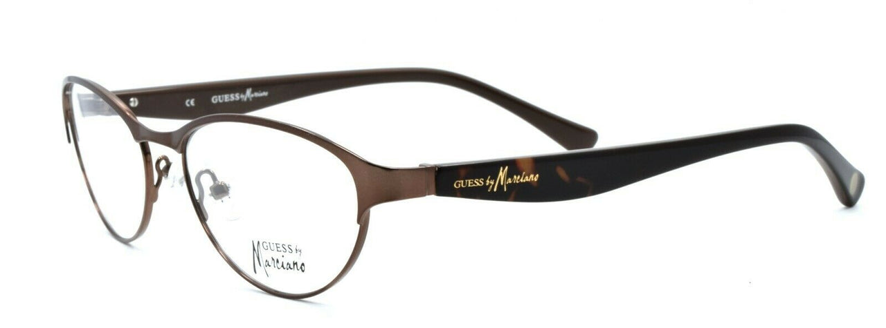 1-GUESS by Marciano GM176 MOBRN Women's Eyeglasses Frames 53-17-135 Shiny Brown-715583548749-IKSpecs