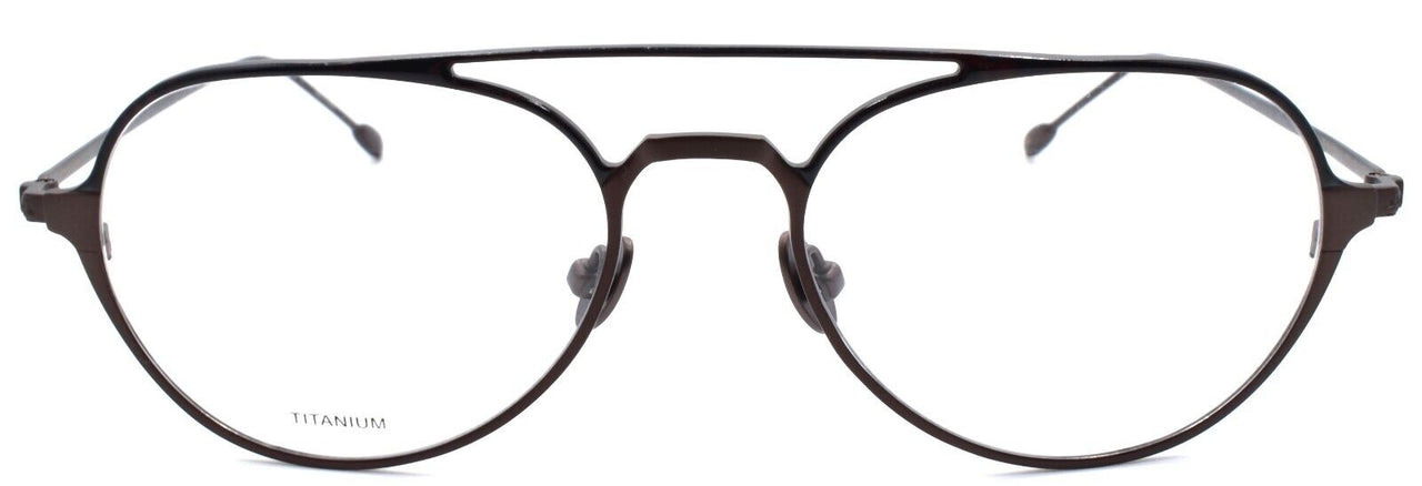 2-John Varvatos V164 Men's Eyeglasses Aviator Titanium 53-18-145 Brown Japan-751286311303-IKSpecs