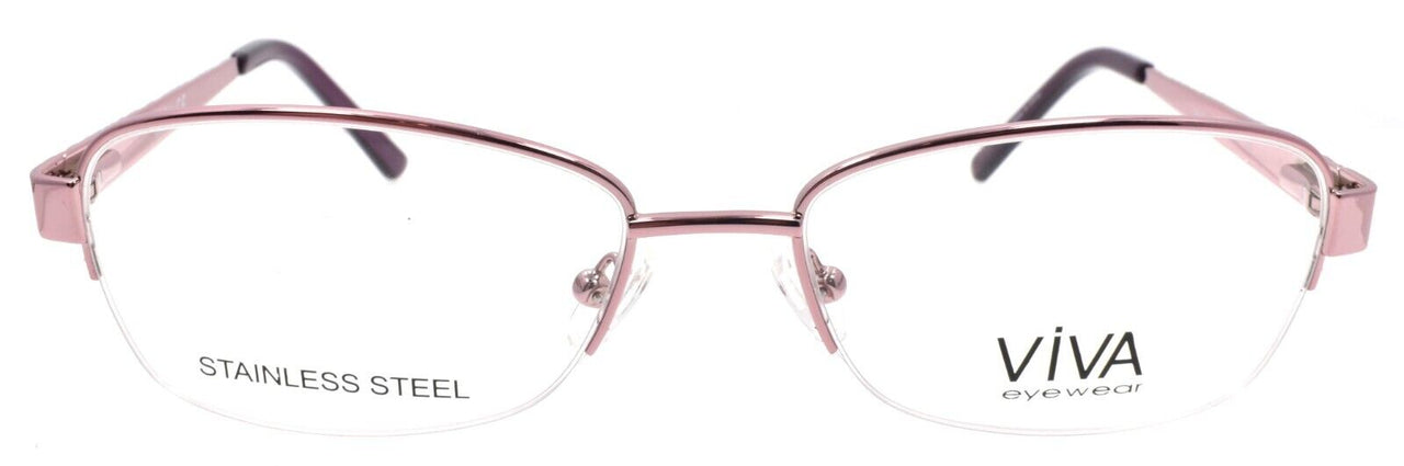 Viva by Marcolin VV4512 072 Women's Eyeglasses Half Rim 54-17-135 Shiny Pink