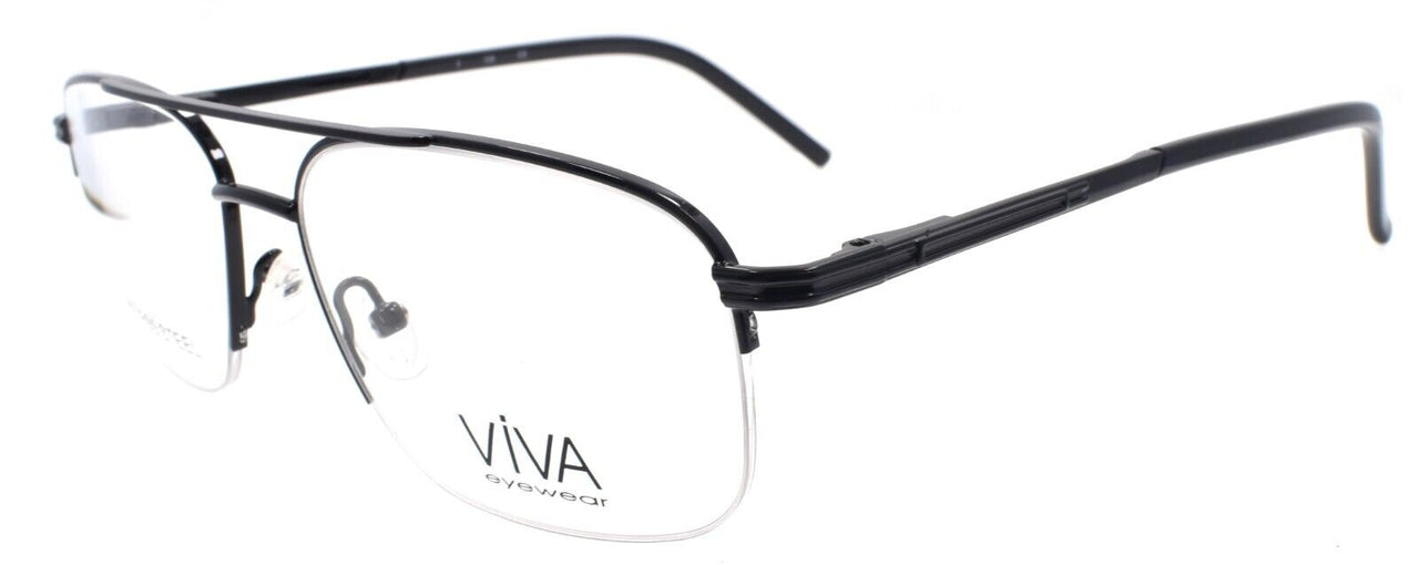 Viva by Marcolin VV0301 B84 Men's Eyeglasses Aviator Half Rim 54-17-140 Black