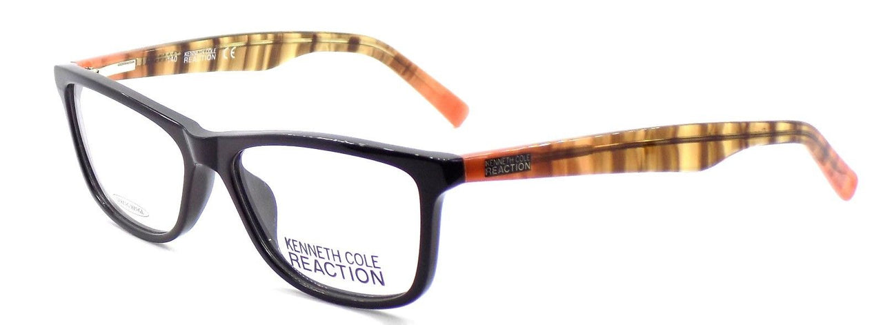 1-Kenneth Cole REACTION KC757 001 Women's Eyeglasses 54-15-140 Shiny Black + CASE-664689632350-IKSpecs