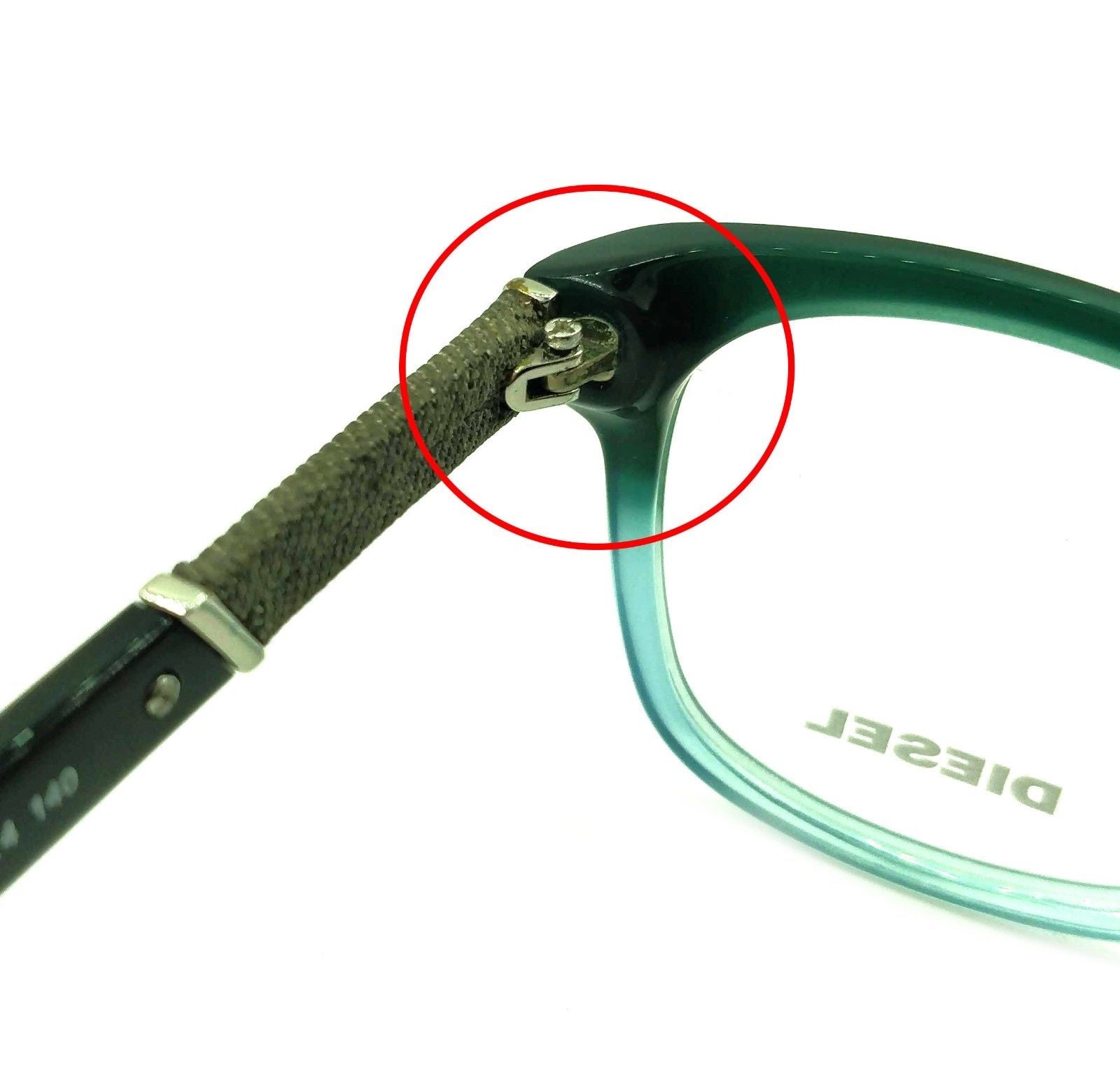 4-DIESEL DL5085 098 Eyeglasses Frames 54-14-140 Dark Green Azure / Grey Denim-664689614394-IKSpecs