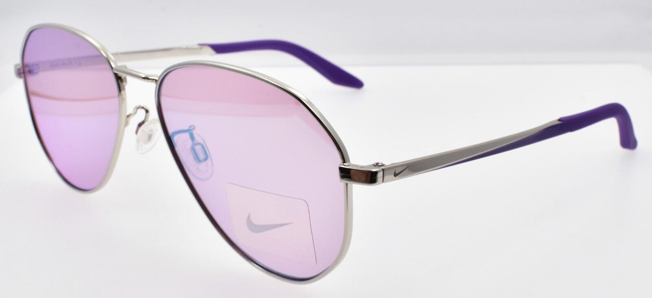 Nike Ascendant CT7863 025 Sunglasses Aviator Silver / Rose Violet Mirror