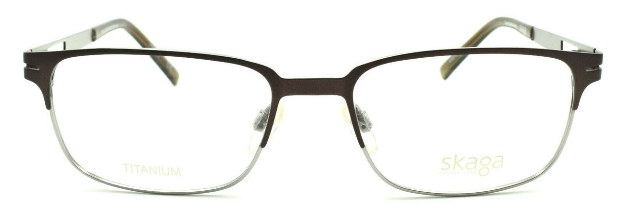 2-Skaga 3737-U Otto 501 Men's Eyeglasses Frames TITANIUM 53-17-140 Brown ITALY-IKSpecs
