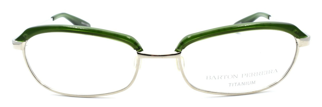 Barton Perreira Myra Women's Eyeglasses Titanium 51-17-135 Hunter Green / Silver