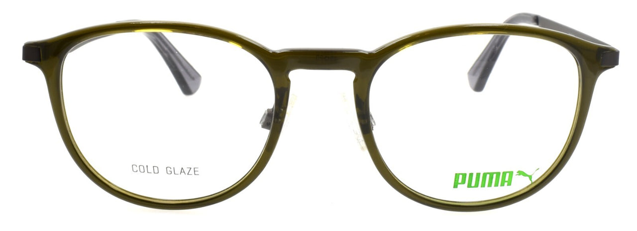 PUMA PU0078O 002 Unisex Eyeglasses Frames 49-20-140 Green / Ruthenium