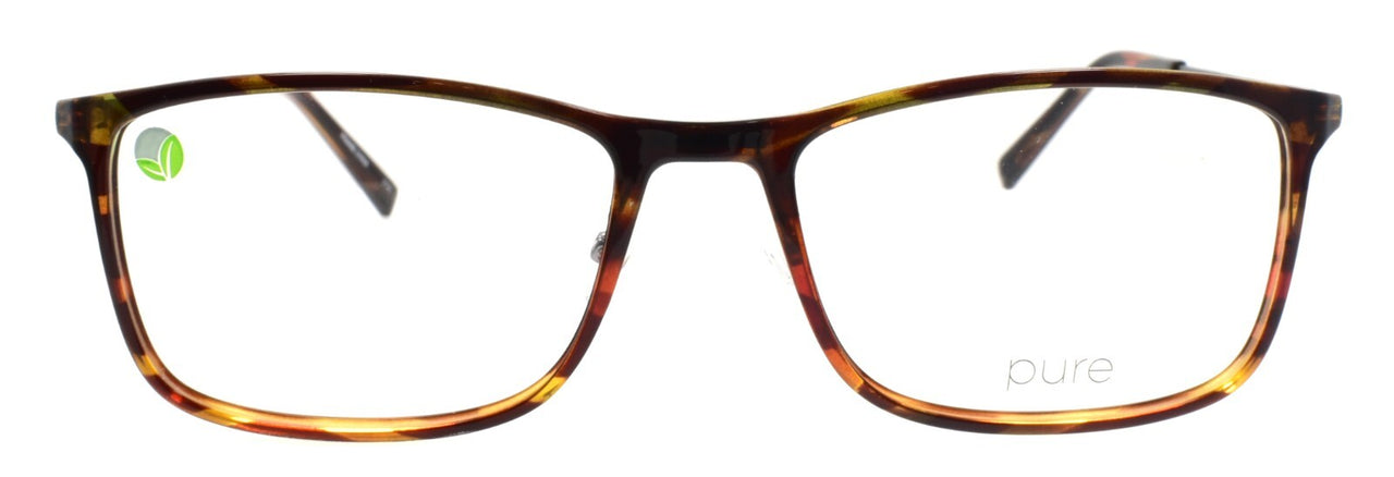 Airlock P-2008 215 Pure Men's Eyeglasses Frames 57-18-145 Brown Horn Gradient