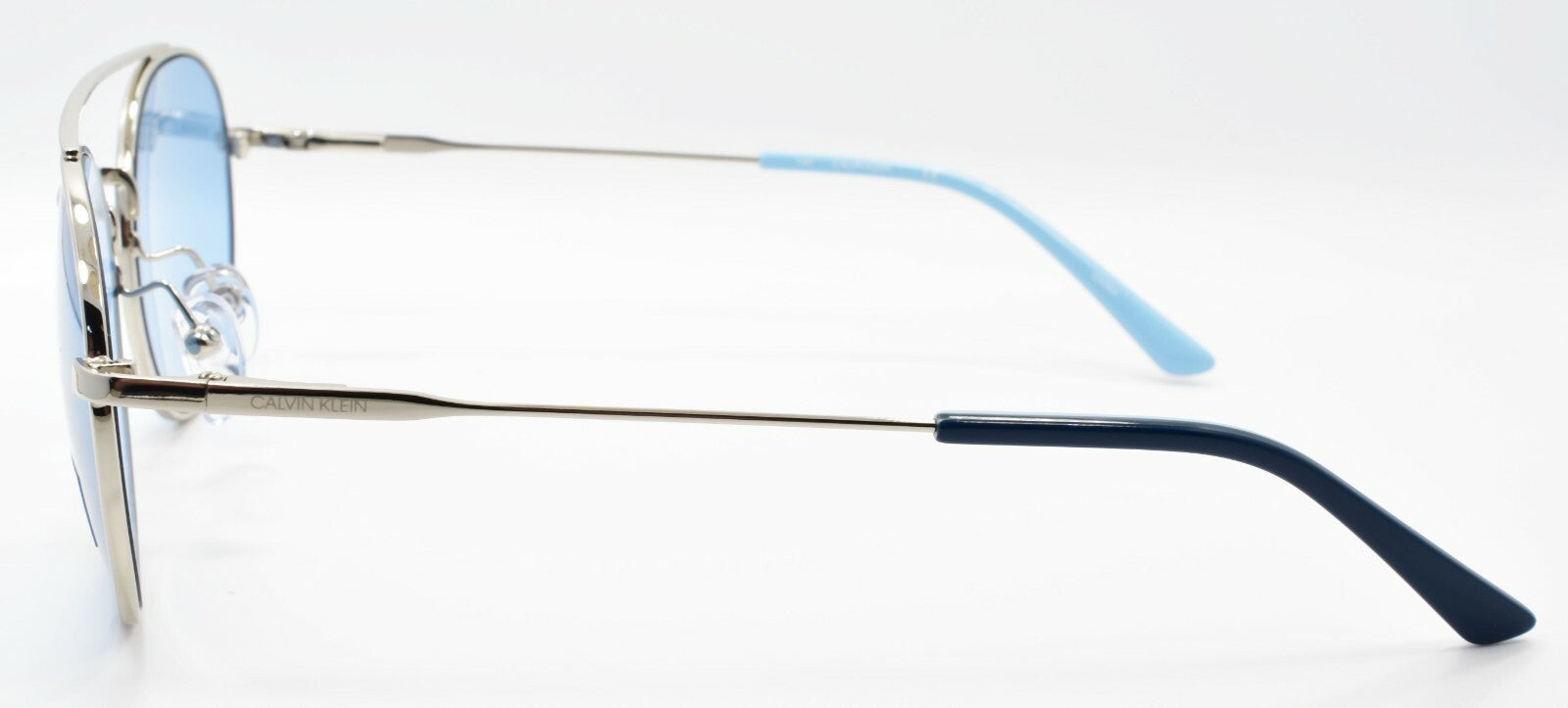 Calvin Klein CK18116S 046 Men's Sunglasses Aviator Round 52-19-140 Nickel / Blue2