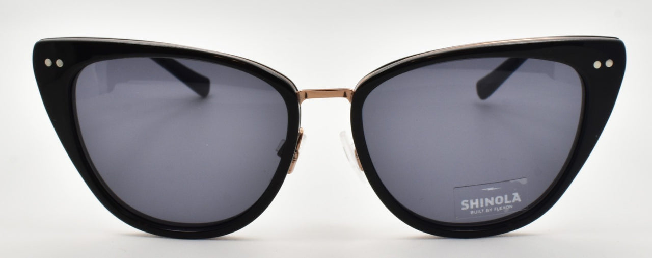 Shinola by Flexon SH2700S 001 Women's Sunglasses Cat Eye 55-16-140 Black