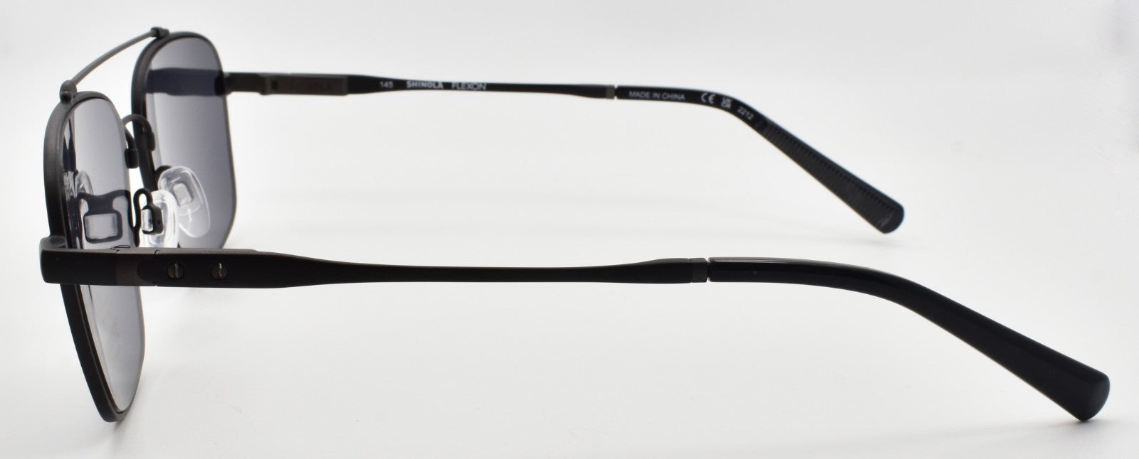 Shinola by Flexon SH2100S 001 Aviator Sunglasses 59-15-145 Satin Black / Gray2