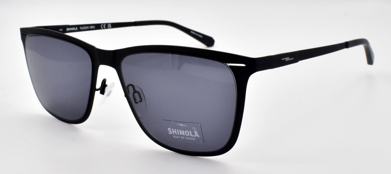 Shinola by Flexon SH3100S 001 Men's Sunglasses 55-17-145 Matte Black / Gray