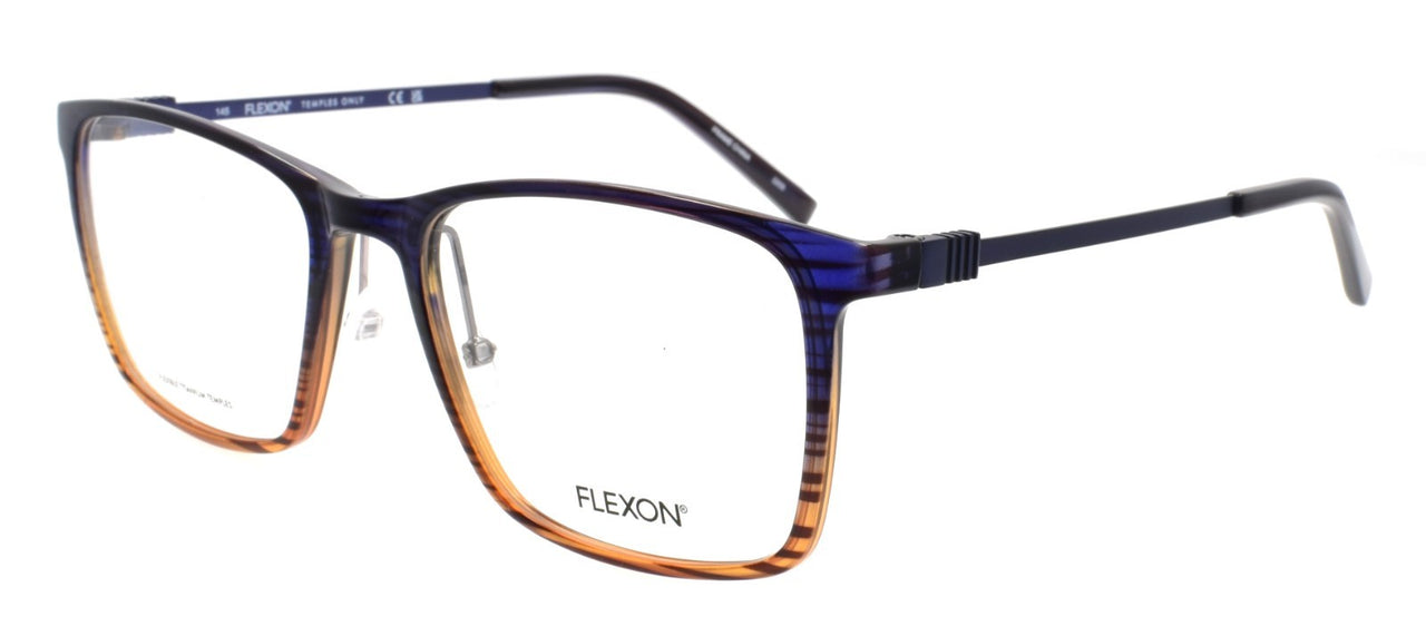 Flexon EP8011 418 Men's Glasses Navy Amber Gradient 53-18-145 Titanium Arms