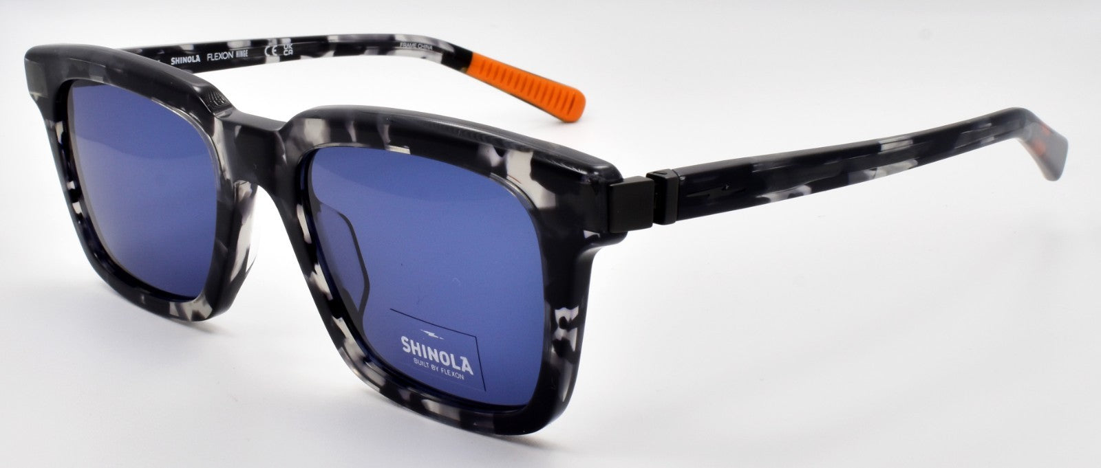 Shinola by Flexon SH1500S 005 Men's Sunglasses 54-21-145 Black Tortoise / Blue0