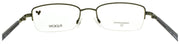 Flexon H6079 303 L Men's Glasses Frames Half-rim Satin Moss 52-19-145 Titanium3