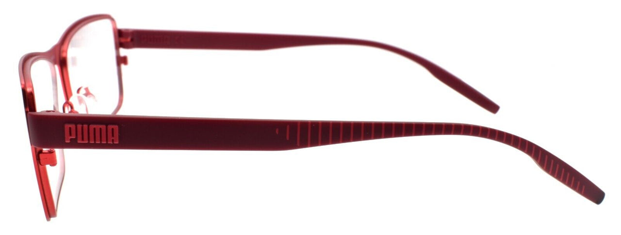 PUMA PU0291O 004 Men's Eyeglasses Frames Large 58-16-150 Red / Burgundy