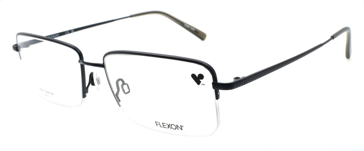 Flexon H6073 414 XL Men's Glasses Half-rim Satin Navy 59-18-150 Flex Titanium
