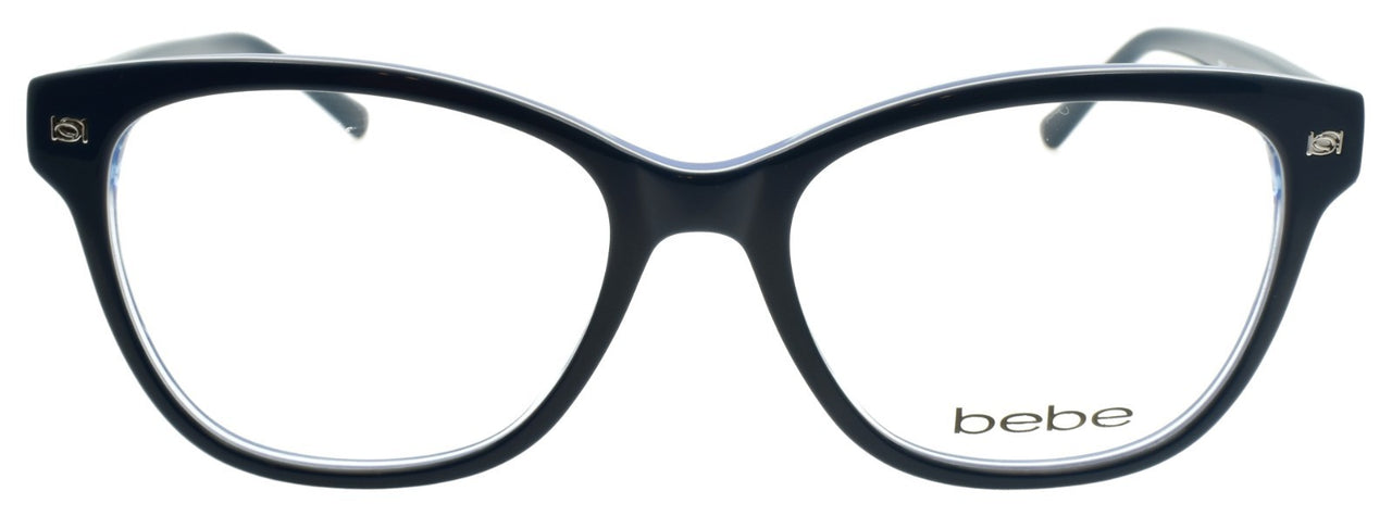 Bebe BB5194 400 Women's Eyeglasses Frames 53-17-140 Blue / Animal Pattern