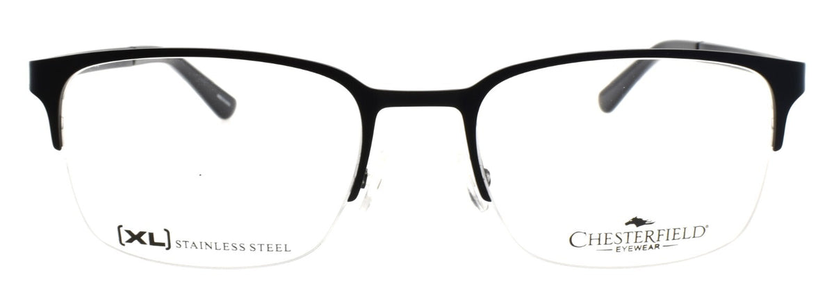 Chesterfield CH86 XL 003 Men's Eyeglasses Frames Half-rim 55-20-145 Matte Black