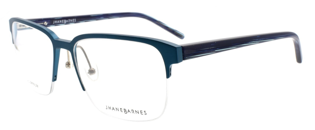 Jhane Barnes Area ST Men's Eyeglasses Frames Half-rim 54-17-140 Teal Aluminum