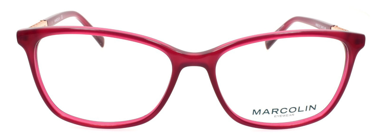 Marcolin MA5025 071 Women's Eyeglasses Frames Cat Eye 54-15-140 Bordeaux