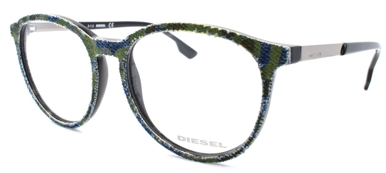 Diesel DL5117 098 Unisex Eyeglasses Frames 52-17-145 Green Blue Camo Denim