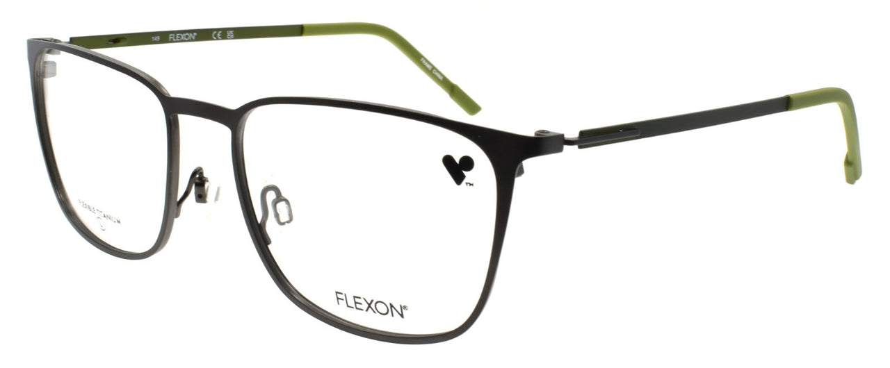 Flexon E1143 071 L Men's Eyeglasses Matte Gunmetal 54-18-145 Flexible Titanium