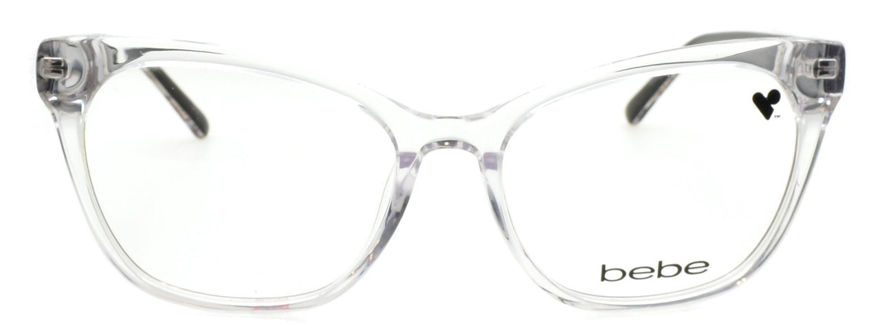 Bebe BB5210 970 Women's Eyeglasses Frames Cat Eye 53-16-140 Crystal Clear
