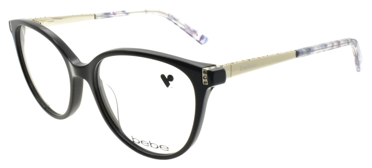 Bebe BB5215 001 Women's Eyeglasses Frames 52-16-135 Jet Black / Shiny Temples