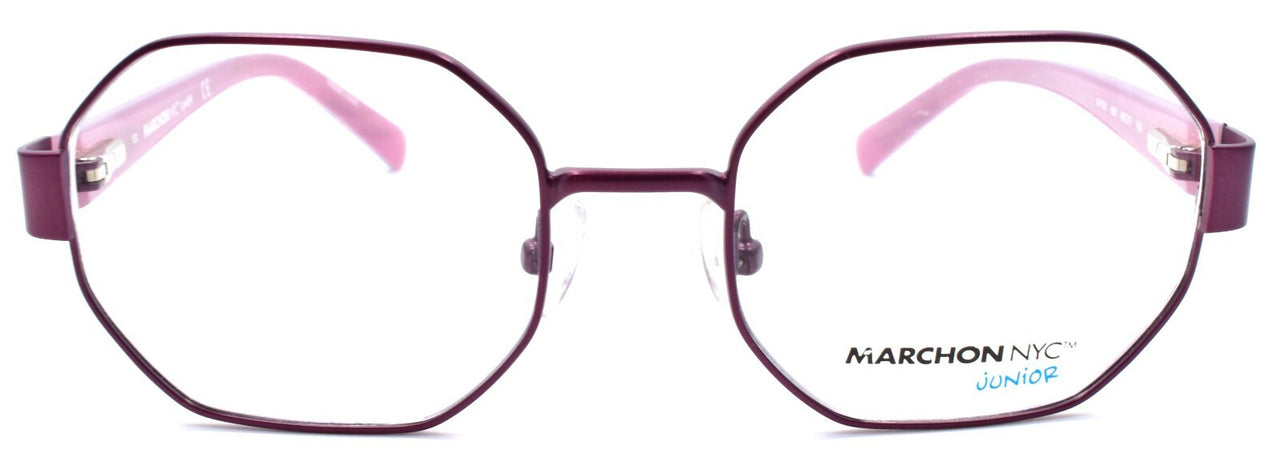 Marchon M-7001 505 Kids Girls Eyeglasses Frames Octagon 46-17-130 Plum