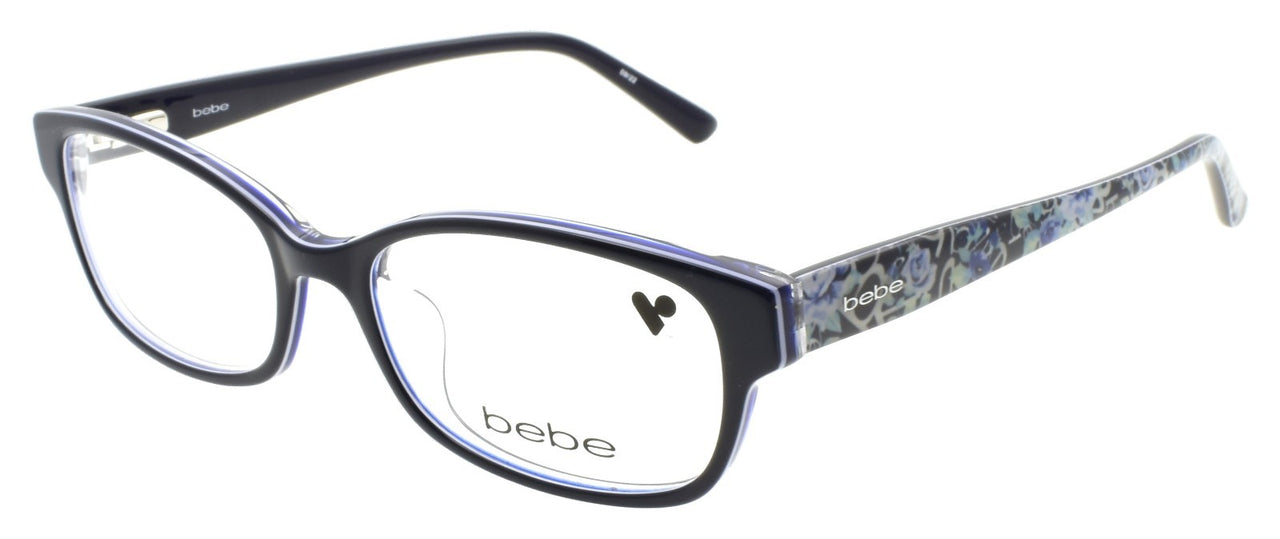 Bebe BB5183 410 Women's Eyeglasses Frames 51-16-135 Navy Blue / Floral