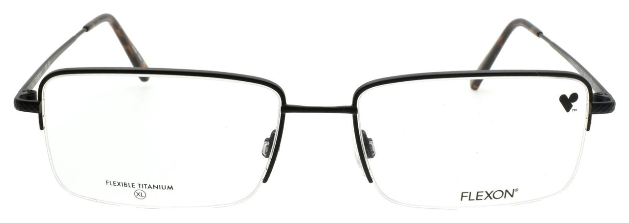 Flexon H6073 002 XL Men's Glasses Half-rim Satin Black 59-18-150 Flex Titanium