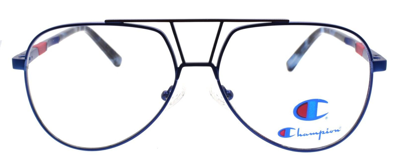 Champion Lou C04 Men's Eyeglasses Frames Aviator 57-14-147 Navy / Red