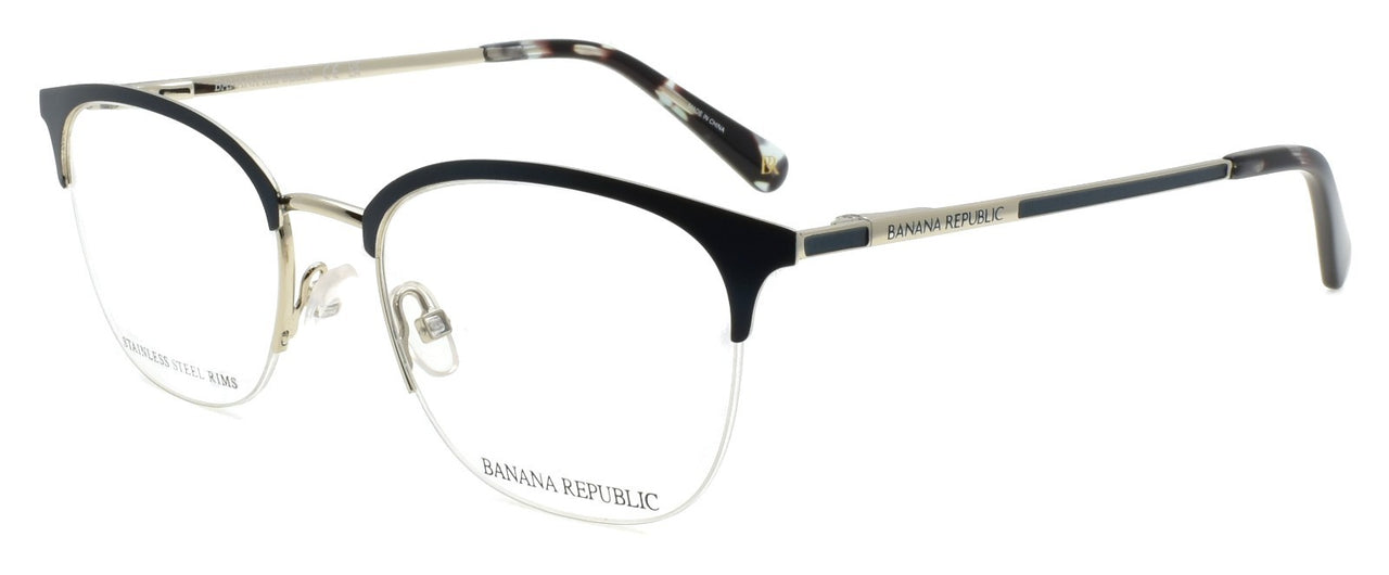 Banana Republic BR229 5F6 Women's Eyeglasses Frames Half-rim 50-19-135 Teal Gold
