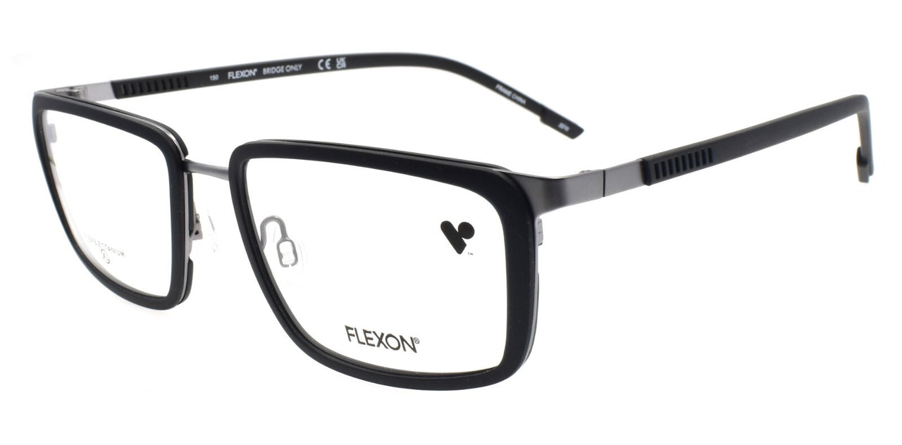 Flexon E1138 002 XL Men's Eyeglasses Matte Black 56-18-150 Flexible Titanium