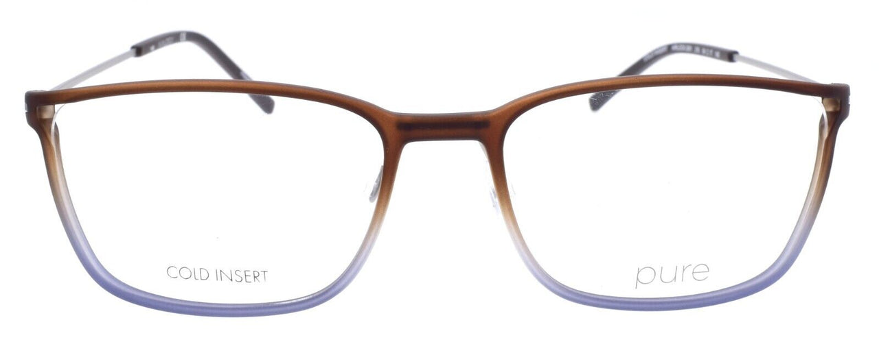 Marchon Airlock 2001 216 Men's Eyeglasses Frames 54-17-145 Brown Blue Gradient