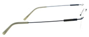 Airlock Crop 202 N 414 Men's Eyeglasses Frames Rimless 53-18-145 Satin Navy Blue4