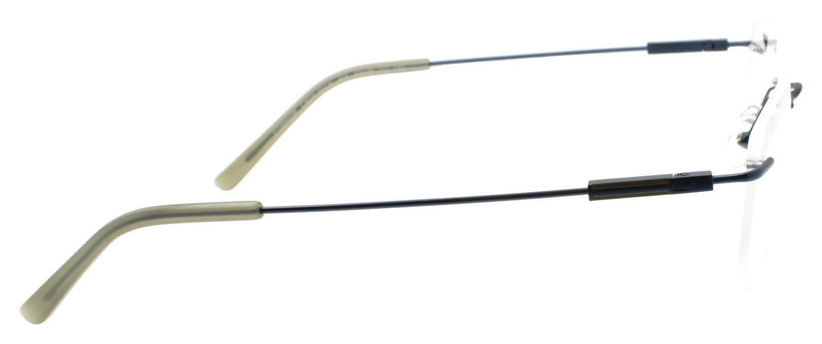 Airlock Crop 202 N 414 Men's Eyeglasses Frames Rimless 53-18-145 Satin Navy Blue4