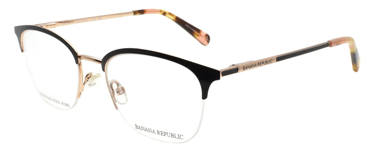 Banana Republic BR229 26S Women's Glasses Frames Half-rim 50-19-135 Black Gold