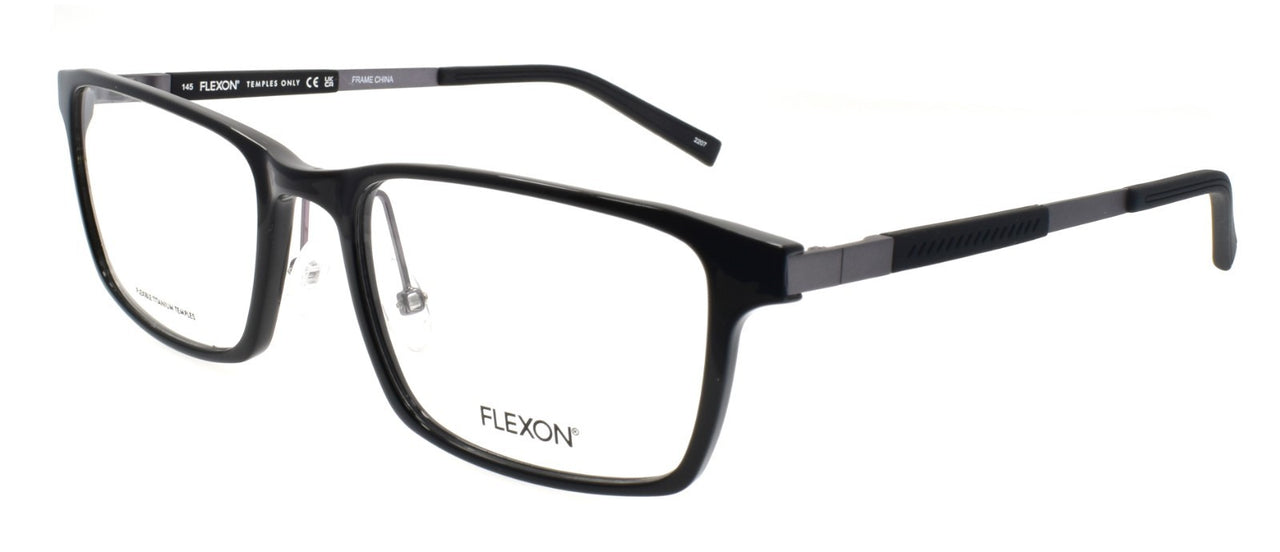 Flexon EP8008 001 Men's Eyeglasses Black 55-19-145 Titanium Arms