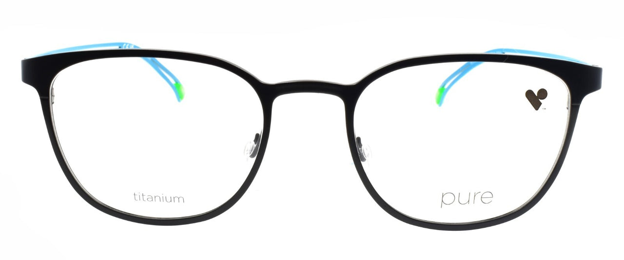 Airlock Pure P-4014 008 Eyeglasses Frames Titanium 50-19-145 Matte Black / Blue