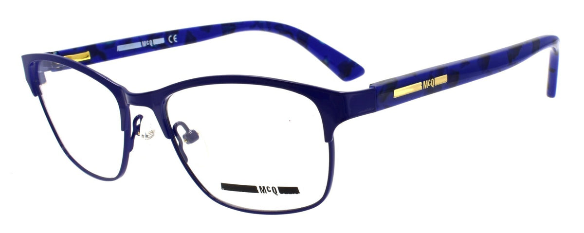 McQ Alexander McQueen MQ0118OP 004 Women's Glasses Frames Petite 49-16-135 Blue