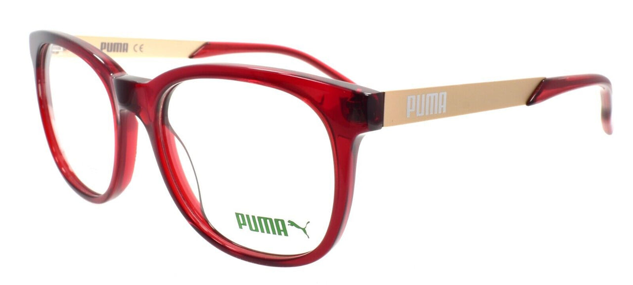 PUMA PE0140O 004 Eyeglasses Frames 52-17-135 Burgundy / Gold